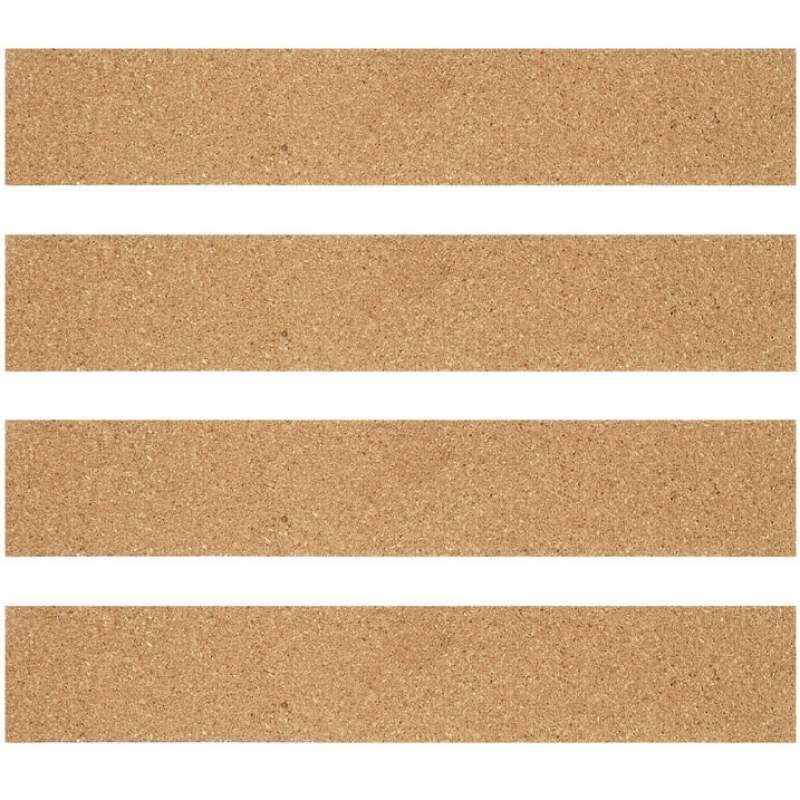 Self-Adhesive Cork Strips: Natural Durable Material - Easy To Install Stylish Bulletin Accessory for Home Office, Memos, Photos & Pushpin Display - Image 1