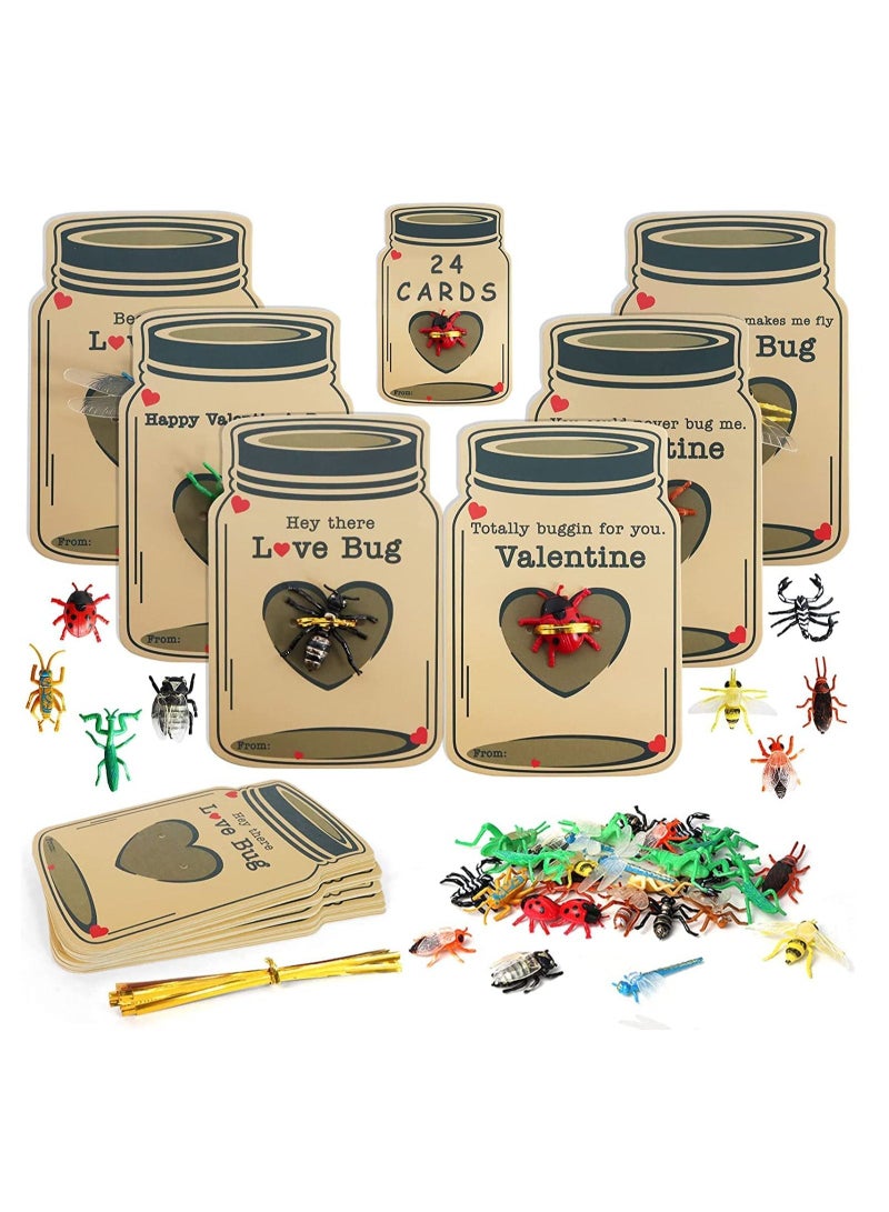 SYOSI Kids Day Cards 30 Pack Day Cards for Kids School Classroom Day Gifts for kids Bug Toy for Boys Girls Kids Exchange Gift Card for Party Favors - Image 1