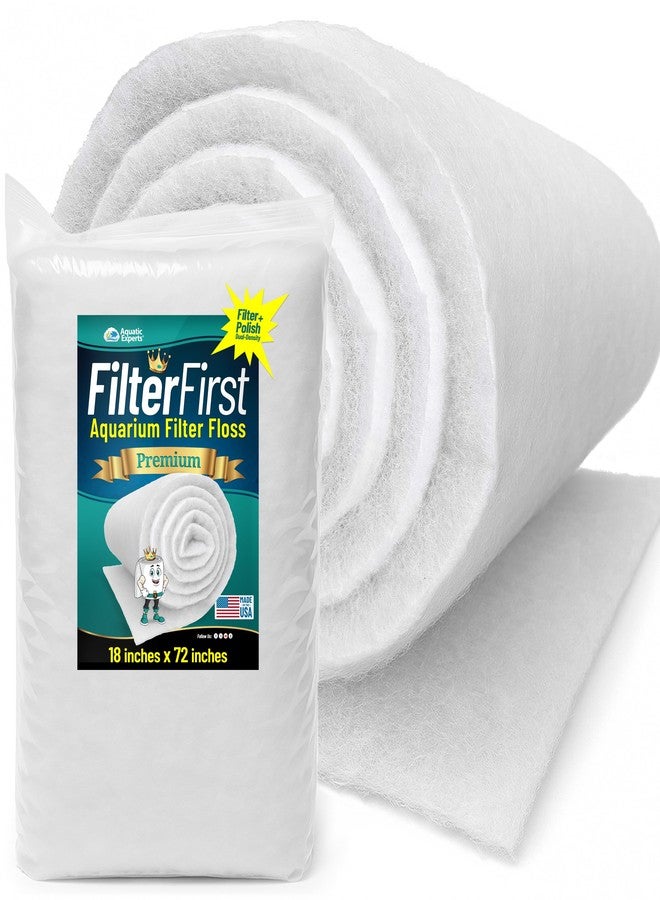 Aquatic Experts Aquarium Filter Floss for Fish Tank Filters - FilterFirst Aquarium Filter Pad - Media Roll for Crystal Clear Water, 3/4" - 1" Thick (18 Inch Wide, 72 Inch Long) - Image 1