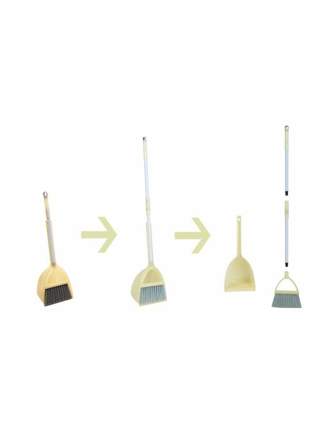 Xifando Mini Broom with Dustpan for Kids,Little Housekeeping Helper Set (Light Yellow) - Image 5