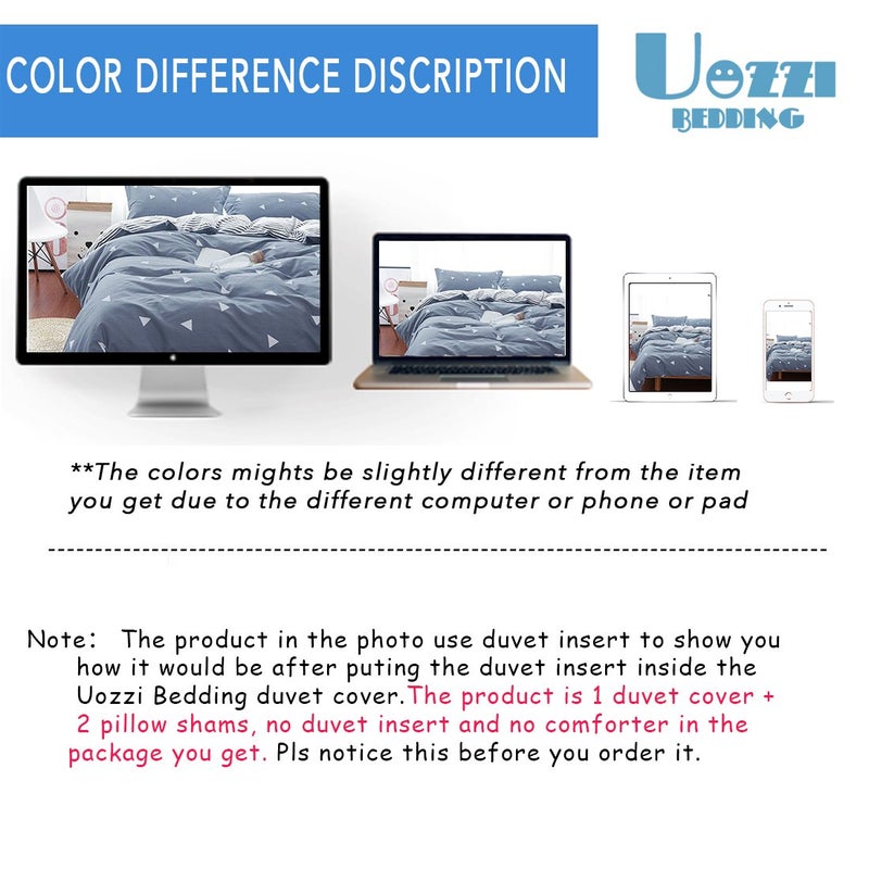 يوزي بيدينج طقم غطاء لحاف مطبّع مكون من 3 قطع - Image 5