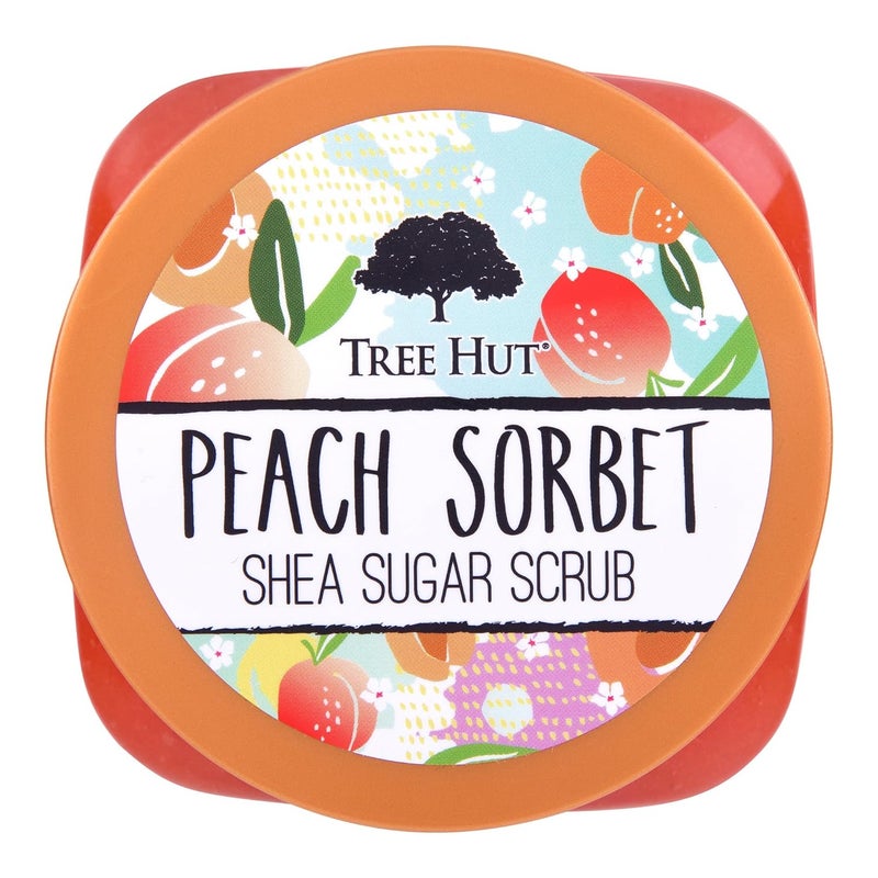 Treehut Peach Sorbet Shea Sugar Scrub, Exfoliating, Hydrating & Moisturizing Body Scrub with Shea Butter & Nourishing Essential Oils, Smooth & Soften Skin, 18 oz - Image 2