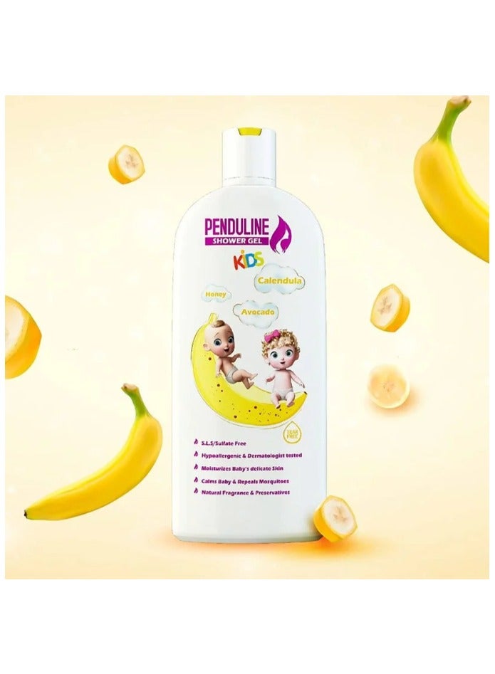 بيندولين شاور جل للأطفال - برائحة الموز - لطيف ولا يسبب الدموع - (300 مل) - Image 3