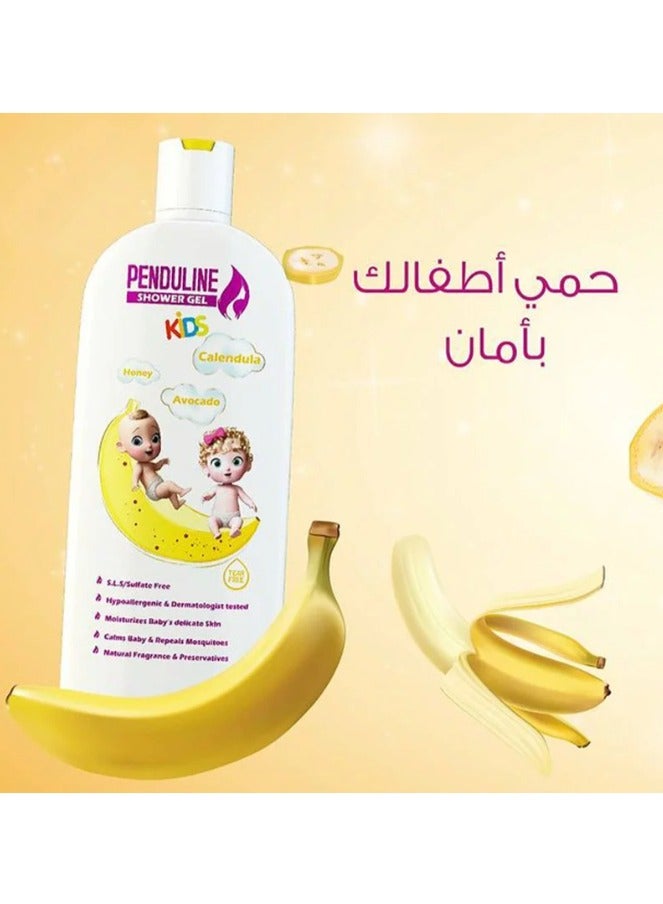 بيندولين شاور جل للأطفال - برائحة الموز - لطيف ولا يسبب الدموع - (300 مل) - Image 5