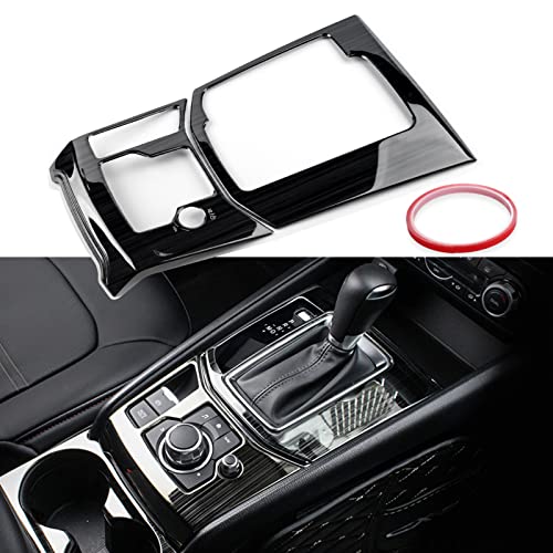 ANFOKAS Compatible with Mazda CX5 2025 2024 2023 2022 2021 2020 2019 2018 2017 Accessories Car Center Console Cover Gear Panel Gear Shift Knob Cover Trims Frame Stainless Steel Black