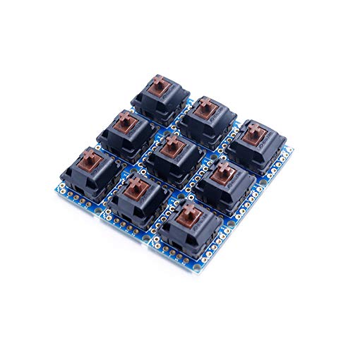 Treedix Key Switch Breakout Prototype PCB Board with 5 Pins Black Switches Key Click with R2 Keycap Compatible with Mechanical Keyboard(Packaged 9 sets) - Image 3