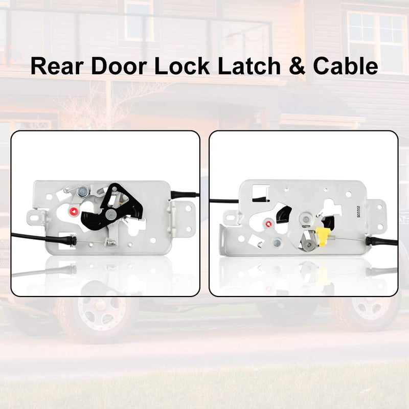 AUTOJARE Passenger Right Side Upper and Lower Door Rear Lock Latch Actuator Cable Assembly Set for 2004-2008 Ford F150 Extended Cab Pickup - Image 3