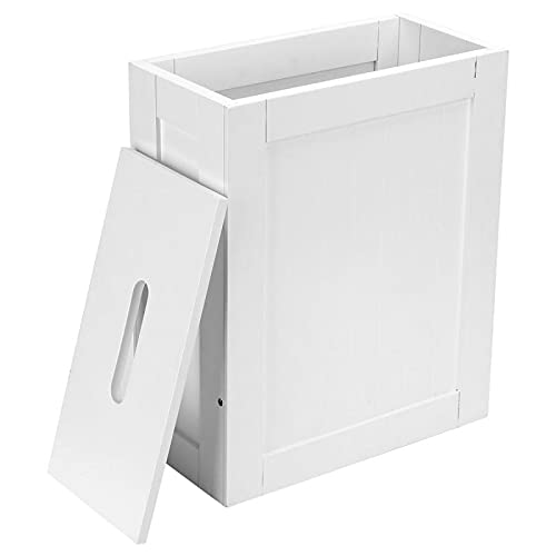 Vencier Shaker Slimline Bathroom Storage UnitWhite Wooden MultiPurpose