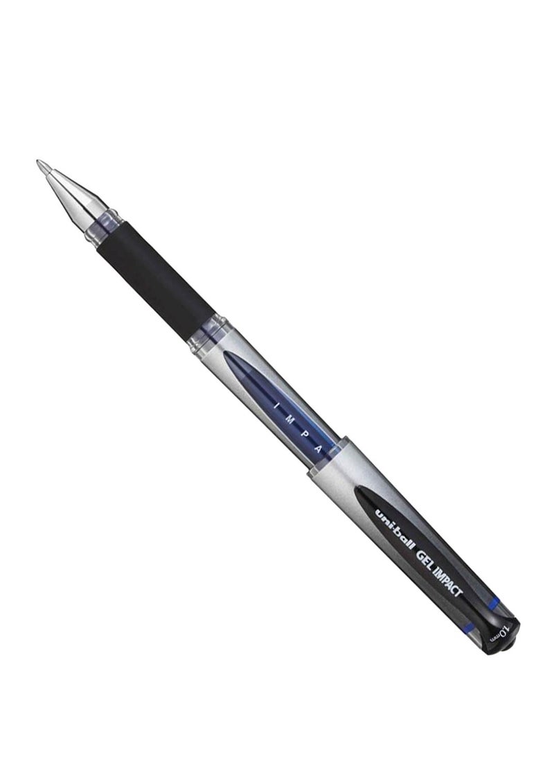 Uniball 2-Piece Gel Impact Broad Gel Pen 1.0mm Tip Blue Ink - Image 2
