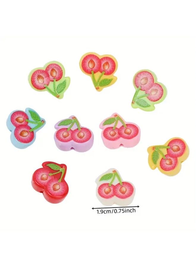 10 قطعة من خرز الكريز الأصفر لصنع الأساور، سلاسل المفاتيح، تعليقات الهواتف، وصنع المجوهرات DIY - Image 5