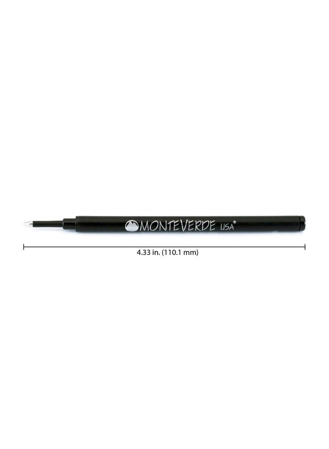 Monteverde عبوة إعادة تعبئة قلم رولر بال سيراميك، أسود، 6 عبوات (G233BK) - Image 2