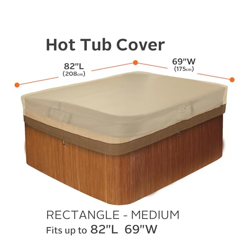 Classic Accessories Veranda Water-Resistant 82 Inch Rectangular Hot Tub Cover, Patio Furniture Covers - Image 3