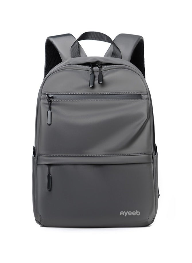 Ayeeb Chelsea Laptop Backpack in Silver Grey,14 inch Business Travel Under-Seat Flight Bag with Elastic Luggage Strap, Essentials Waterproof Daypack of Office, School, College for Men Women  - Image 4