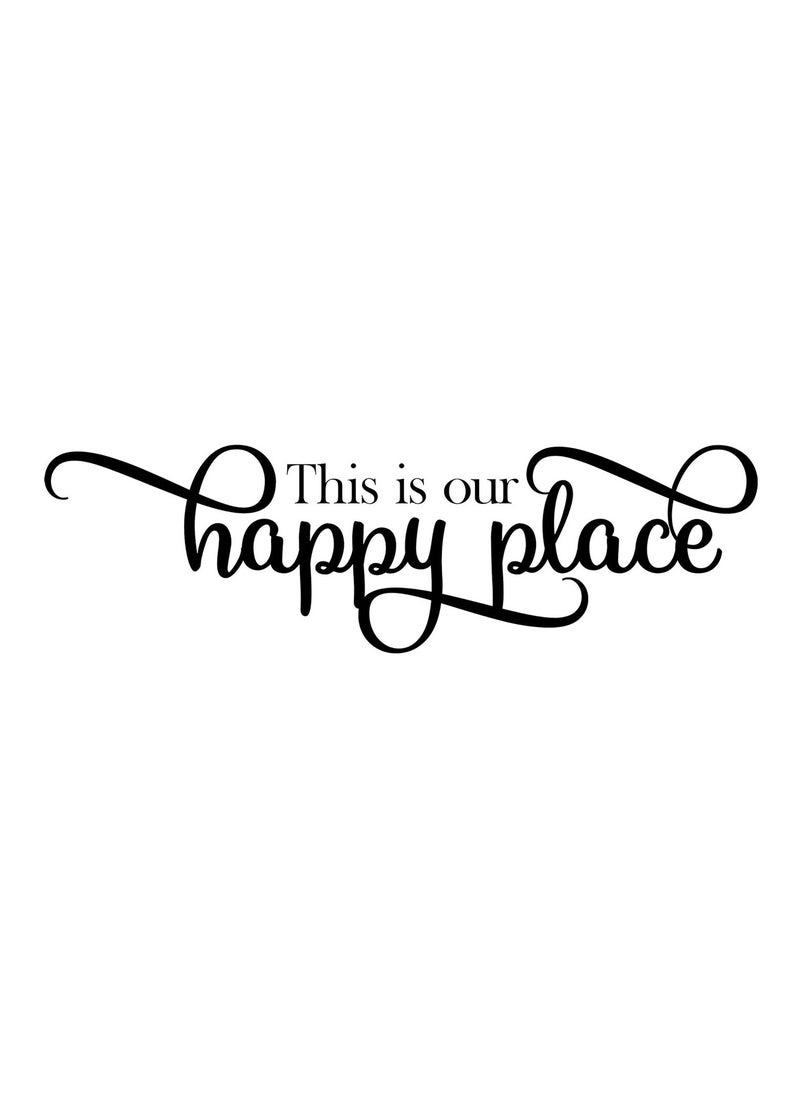 Spoil Your Wall This Is Our Happy Place Quotes Wall Sticker, Wall Arts Home Décor Wall Decals, 35x10 inches by Spoil Your Wall  - Image 1