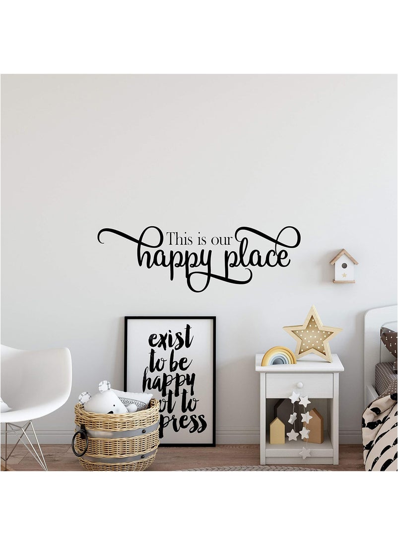 Spoil Your Wall This Is Our Happy Place Quotes Wall Sticker, Wall Arts Home Décor Wall Decals, 35x10 inches by Spoil Your Wall  - Image 2