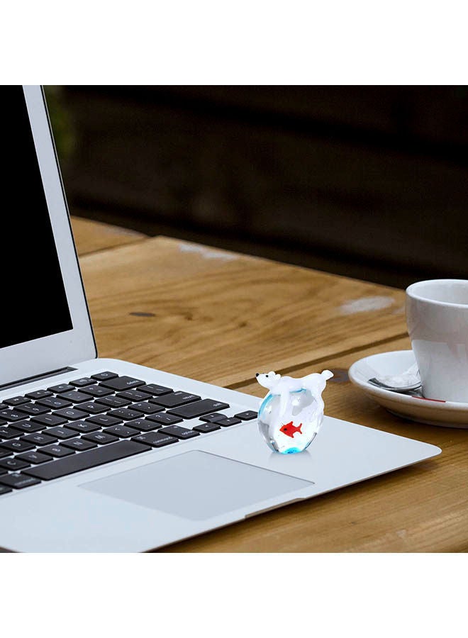 نيبمينينت تمثال مصنوع باليد على شكل حيوانات بتصميم دب قطبي وسمكة متعدد الألوان 150جم - Image 3