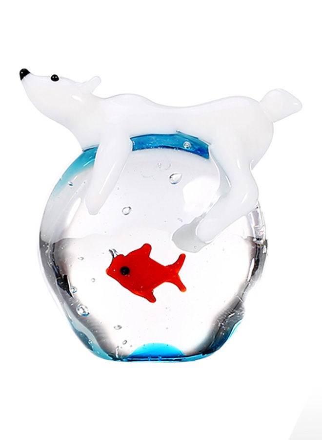 نيبمينينت تمثال مصنوع باليد على شكل حيوانات بتصميم دب قطبي وسمكة متعدد الألوان 150جم - Image 1