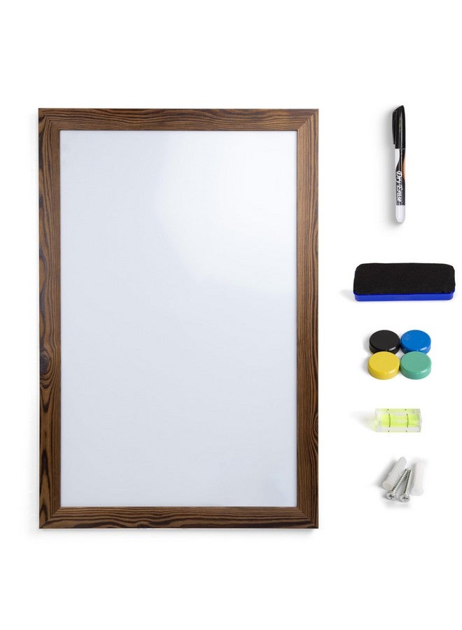 Better Office Products Netic Dry Erase Whiteboard, 24" X 36", Vertical/Horizontal Wall Mount, Includes Black Marker, Eraser And 4 Magnets, By Better Office Products (Rustic Brown)  - Image 1