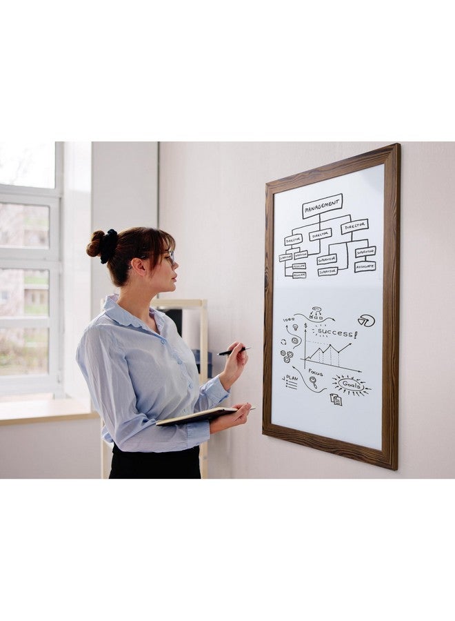 Better Office Products Netic Dry Erase Whiteboard, 24" X 36", Vertical/Horizontal Wall Mount, Includes Black Marker, Eraser And 4 Magnets, By Better Office Products (Rustic Brown)  - Image 2