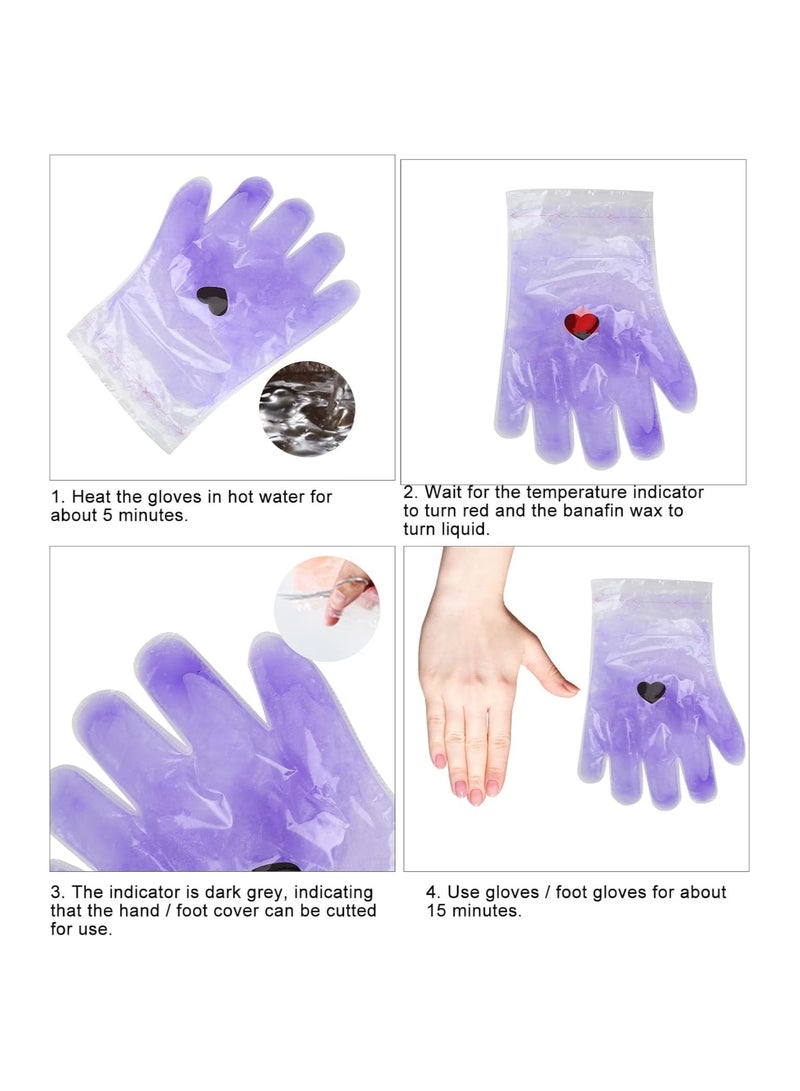 brunson Paraffin Wax Gloves for Hand Manicure Nourishing Gloves Paraffin Wax For Moisturizing Hydrating Hands Scented Disposable Microwaveable Thermal Therapy Soft Smooth Deeply Hydrates Wax Therapy - Image 3