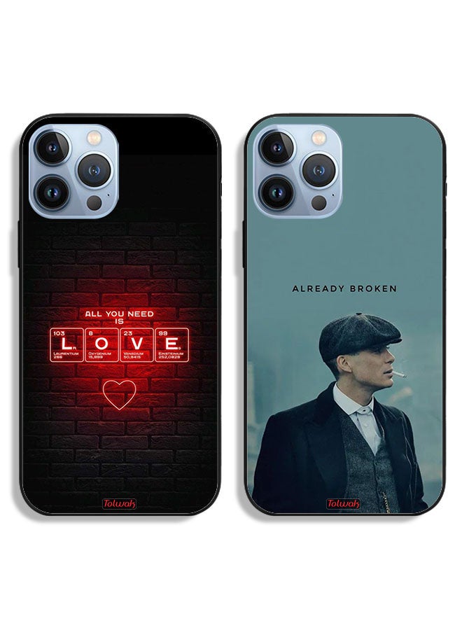 Tolwak Two Cases For Apple iPhone 13 Pro Protective Covers Already Broken in Love - Image 1