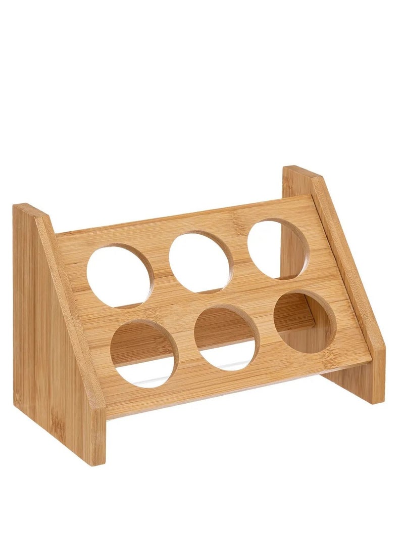 5 خمسة رف توابل مكون من 6 علب زجاجية - Image 2