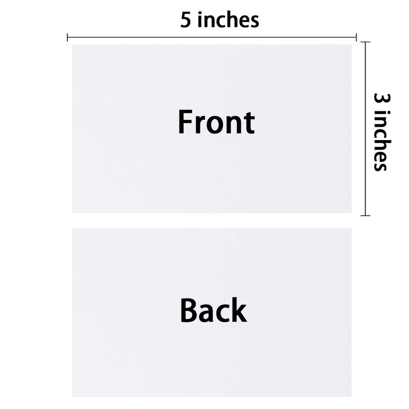 Topeen 100 Pack Thick Paper Cardstock Blank Heavy Cards Stock for Invitations, Greeting Cards Making, Postcards, Photos, 250GSM Thick Paper (White, 3x5 inches) - Image 2