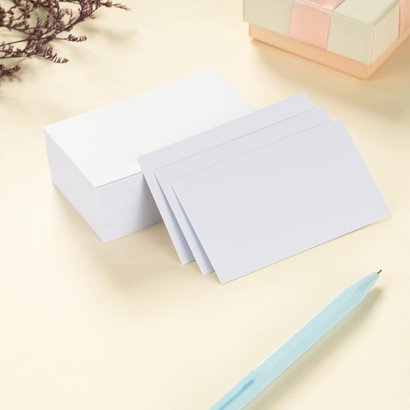 Topeen 100 Pack Thick Paper Cardstock Blank Heavy Cards Stock for Invitations, Greeting Cards Making, Postcards, Photos, 250GSM Thick Paper (White, 3x5 inches) - Image 3