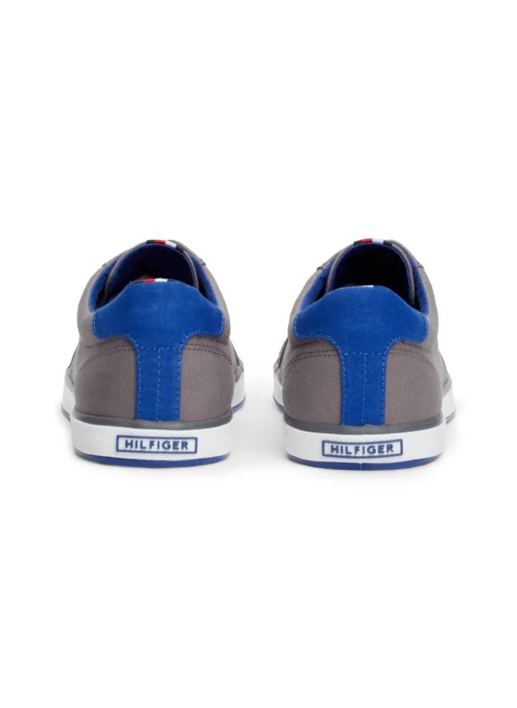 تومي هيلفيغر Canvas Lace Up Low Top Sneakers