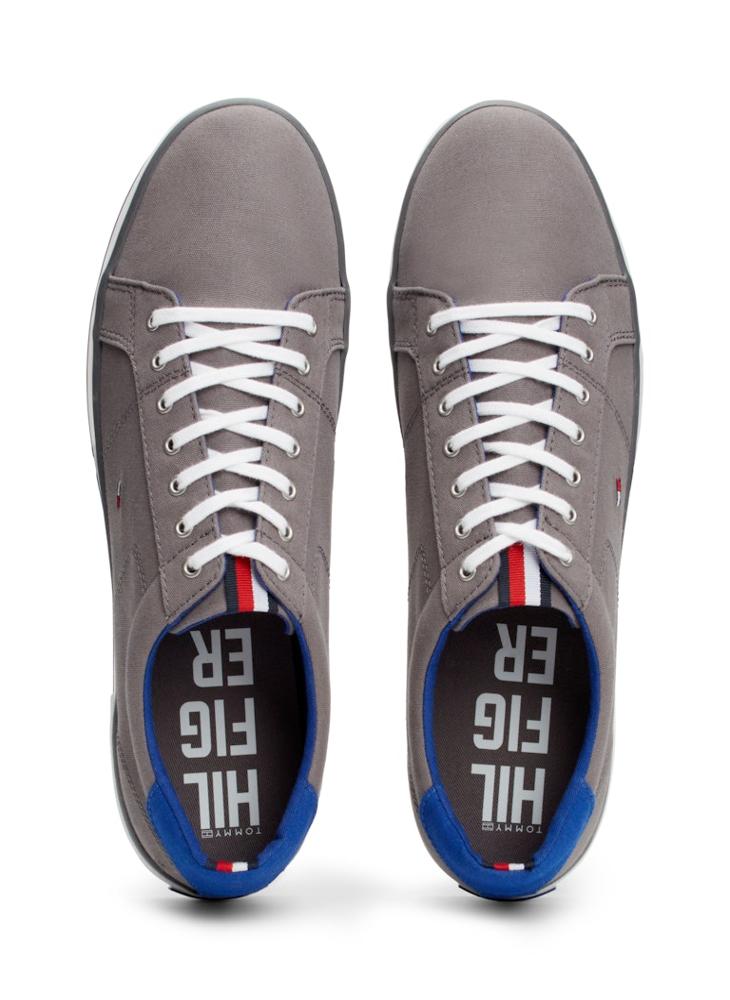 TOMMY HILFIGER Canvas Lace Up Low Top Sneakers  - Image 5