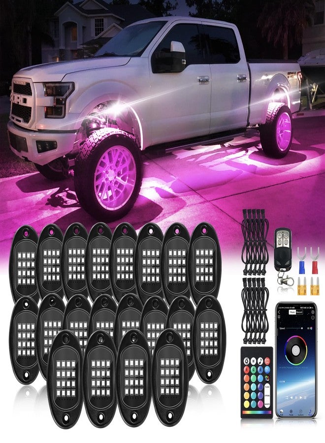 ZONECONA 20Pods Segmented RGB LED Rock Lights Kit with APP/RF Remote Control, Upgraded Multicolor Underglow Light Neon Music Mode Waterproof 12V Fender Lights for Trucks Pickup Jeep - Image 1