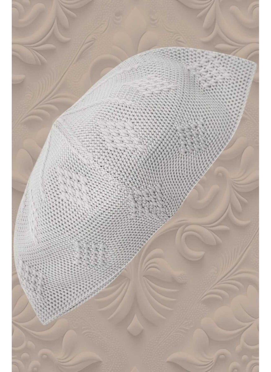 Hızırım Woven Knitted Patterned Skullcap Quality Prayer Cap  - Image 1
