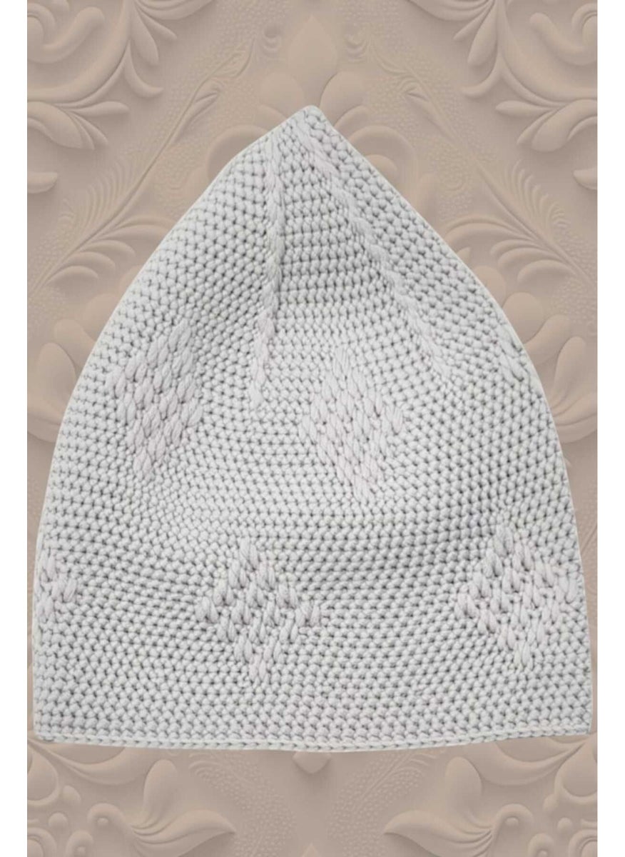Hızırım Woven Knitted Patterned Skullcap Quality Prayer Cap  - Image 2