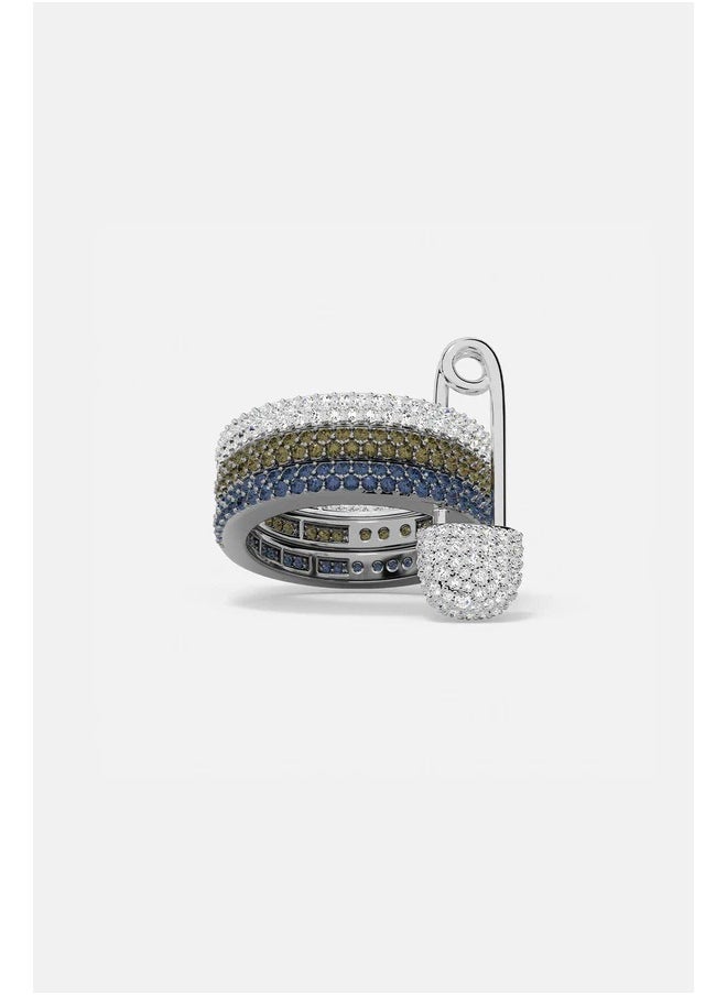 MONACO - APM Love, Smile, Bonheur Triple Hoop Safety Pin Ring - Image 1