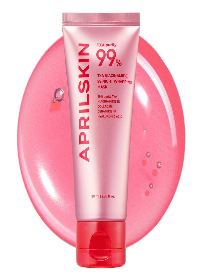 APRILSKIN TXA Niacinamide 99 Overnight Wrapping Mask | 99% High-Purity TXA+Niacinamide for Uneven Skin Tone | Overnight Skin Booster for Toning Care, Firming & Pore Care | 80ml, 2.70 fl.oz. - Image 1