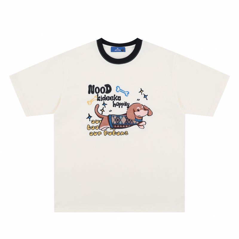 Tideeku Trendy Men'S 2025 Cartoon Puppy Crew Neck Pullover Casual Short Sleeve T-Shirt - Image 1