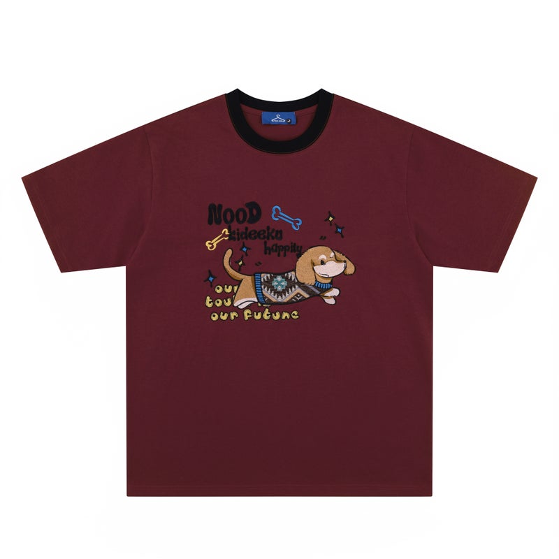 Tideeku Trendy Men'S 2025 Cartoon Puppy Crew Neck Pullover Casual Short Sleeve T-Shirt - Image 5