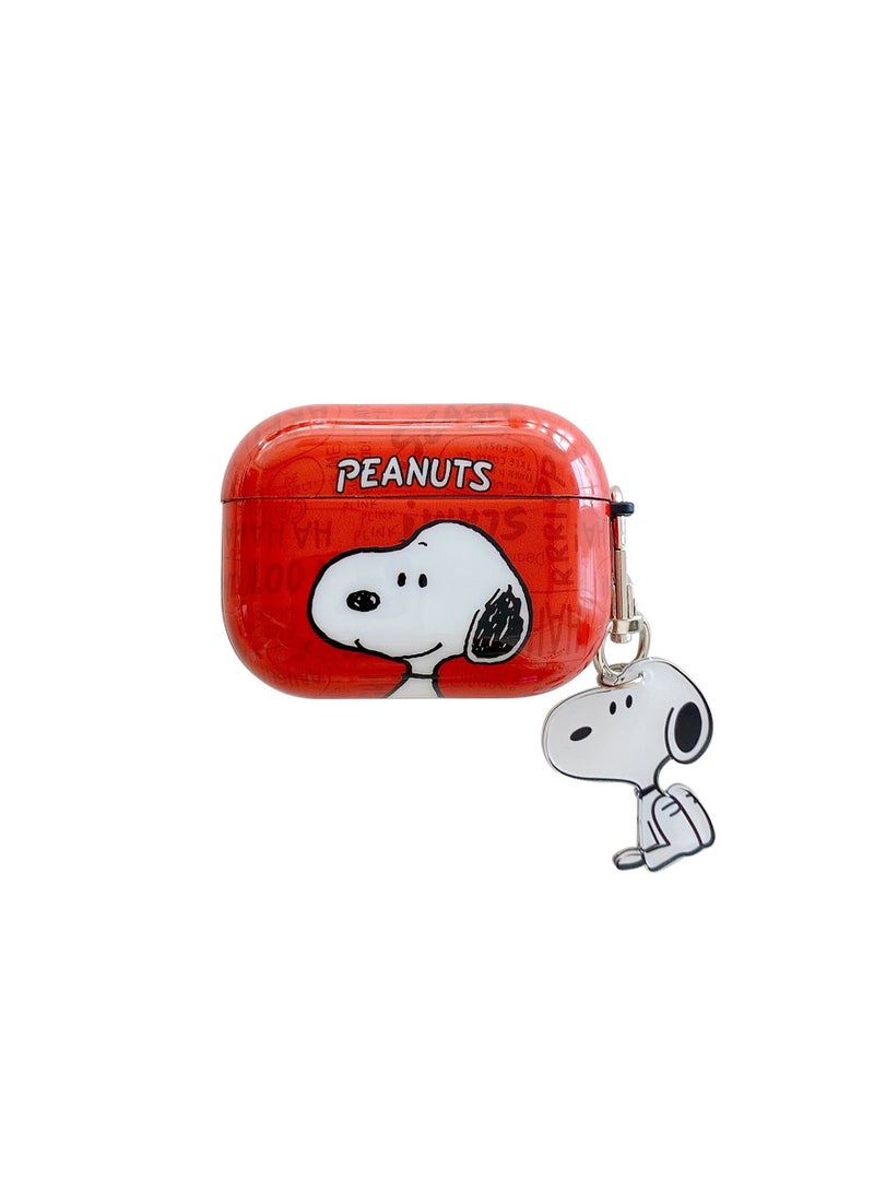 Peanuts Bear Printed Case Cover With Carabiner For Apple AirPods 1/2