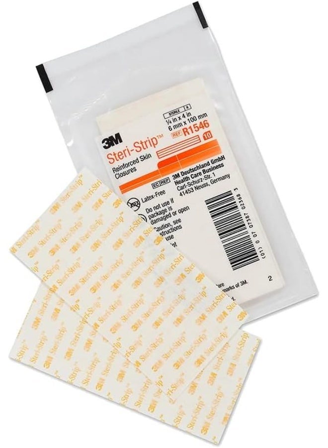 3M Steri-Strip R1546 Elastic Skin Sealing Tapes - 6 mm x 100 mm - Pack of 10 strips - Image 1
