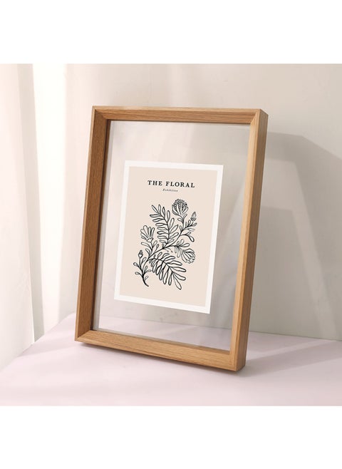 Double-sided Transparent Picture Frame Mounting Frame A4 Acrylic Photo Frame Table Display 7.6inch Calligraphy Calligraphy And Painting Poster Frame Wall Hanging-Color:10inch [inner DiAmeter 20.3*25.3] MDF MAteriAl-A028 Wood GrAin Color