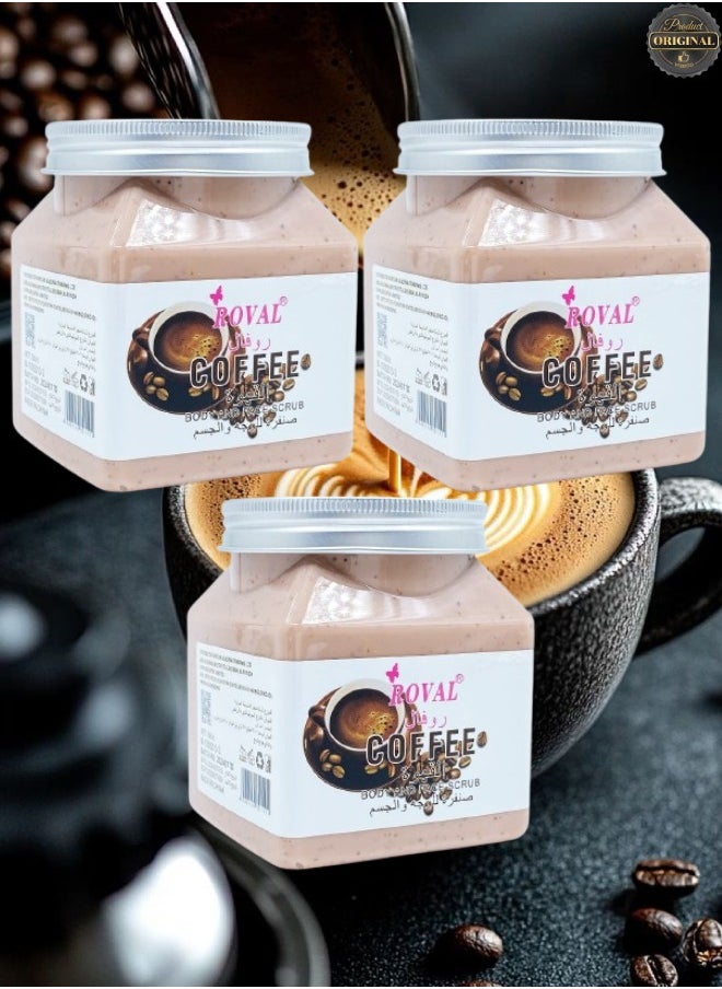 ROVAL 3 Pieces Coffee Body And Face Scrub  - Image 1