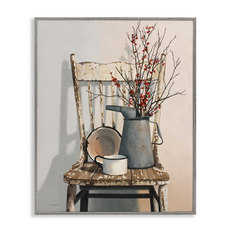 Stupell Industries Stupell Industries Vintage Rustic Things Neutral Painting Framed Giclee Art Design By Artist Cecile Baird 