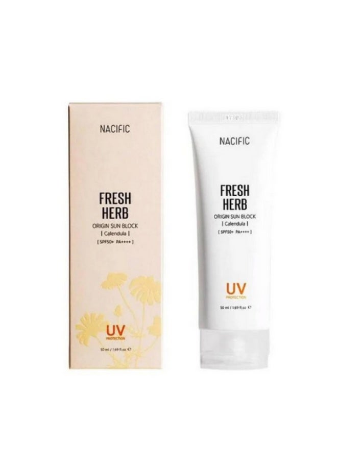 NACIFIC Fresh Herb Origin Sun Block Calendula SPF50+ PA++++ – Moisturizing Sunscreen – 50ml - Image 2