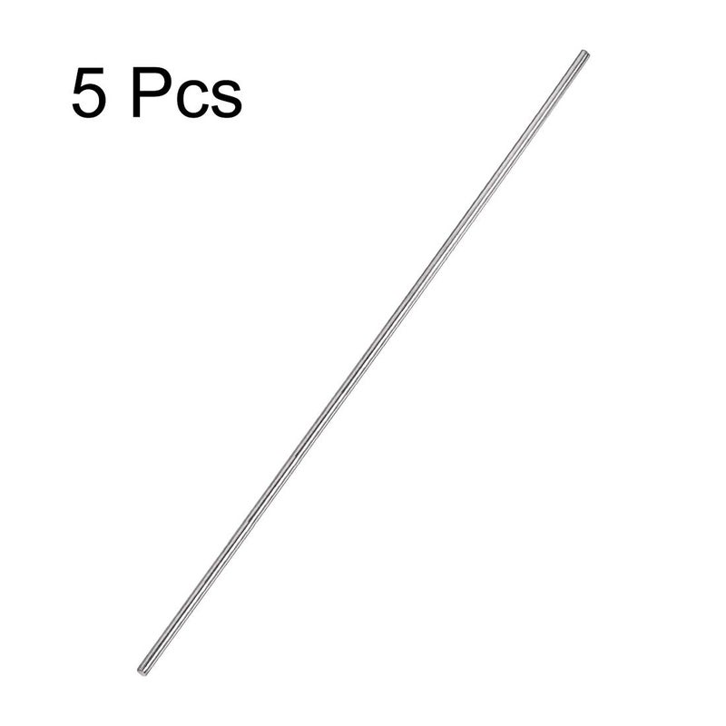 uxcell 2.5mm x 300mm 304 Stainless Steel Solid Round Rod for DIY Craft - 5pcs - Image 3
