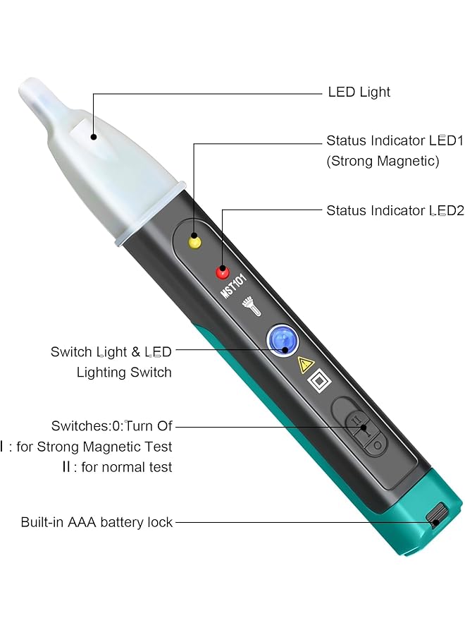 KASTWAVE Ignition Coil Tester Tool, Automotive Electronic Faults Detector, Car Spark Tester And Voltage Tester Pen, Spark Tester Pen With Led Display & Two Batteries - Image 5