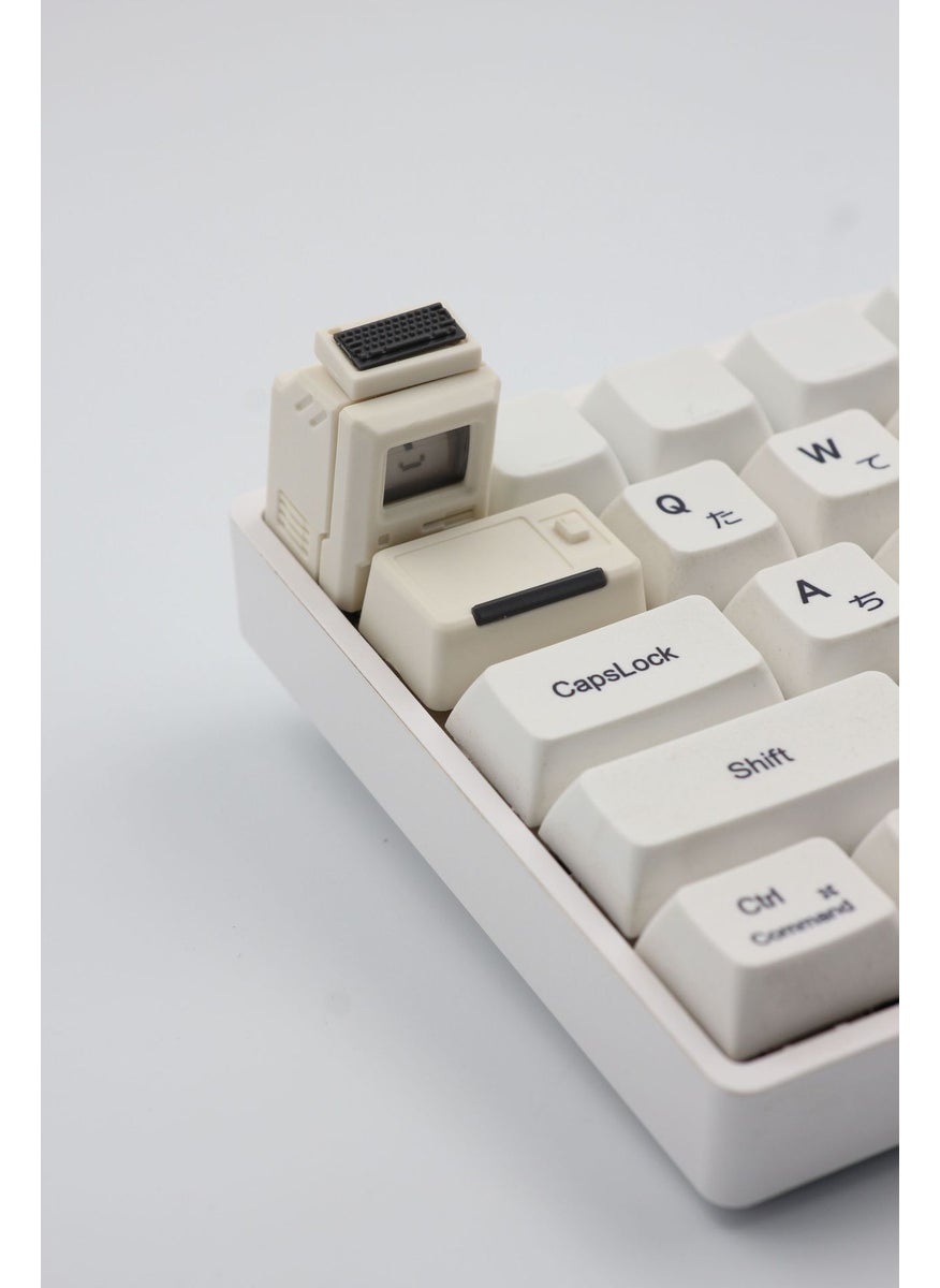 Generic Retro Macintosh Style Backlit Keycaps for Mechanical Keyboard K01 silver gray 