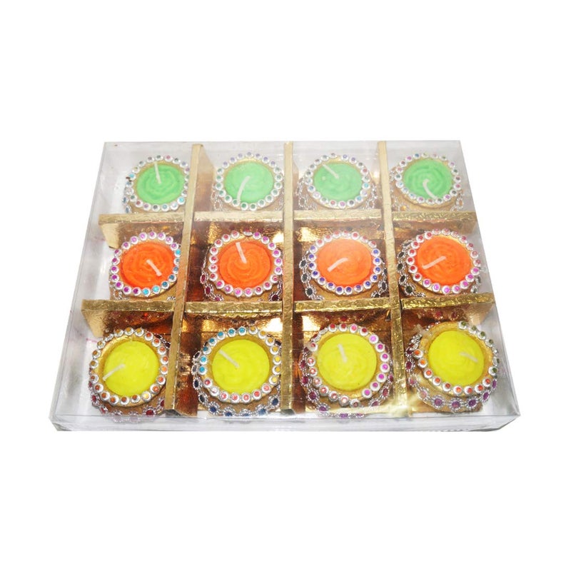MUREN MUREN Carnival HandCrafted Attractive Clay Matki and Patili Diwali Diya Candles for Diwali Festival Items for Home Diwali Lights Diyas Set of 12  - Image 2