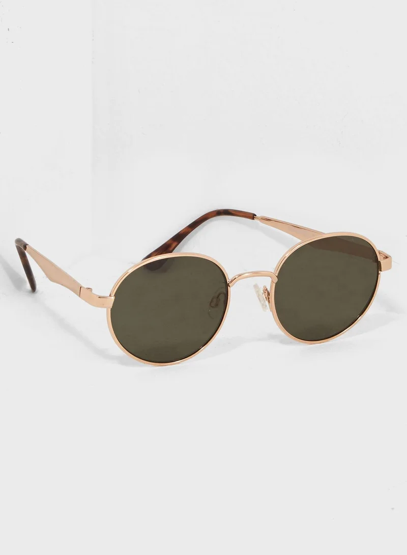 Missguided Round Frame Sunglasses