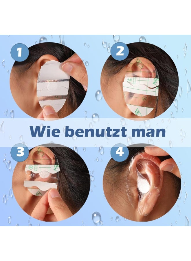 Waterproof ear patches, 20-pack of waterproof cotton ear patches, disposable, ultra-thin shower caps - Image 5
