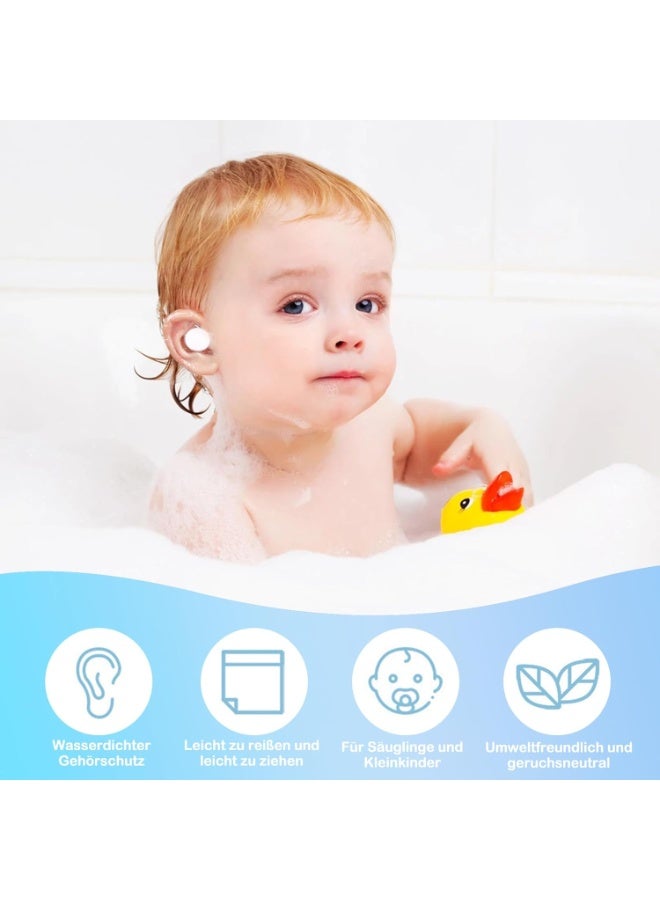 Waterproof ear patches, 20-pack of waterproof cotton ear patches, disposable, ultra-thin shower caps - Image 1
